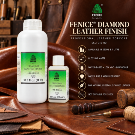 Fenice Diamond Leather Finish gloss and matte leather topcoat