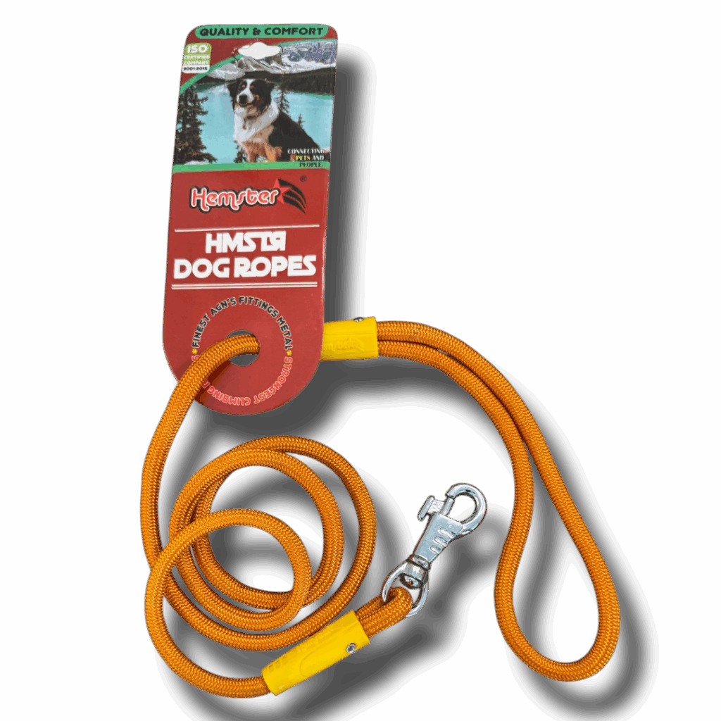 Hemster Nylon Orange Dog Rope Leash Small - Straps n Styles