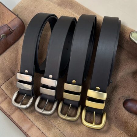 32mm Italian Black Dress Belt – Premium Buckle Styles